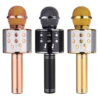 MICRO KARAOKE KÈM LOA BLUETOOTH WS-858 CÓ CỔNG OUT JACK 35 RA AMPLY LOA LỚN