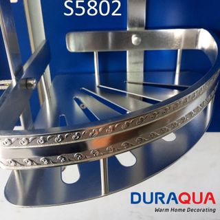 Kệ góc Hợp kim nhôm mạ bạc Duraqua S5802