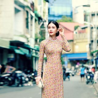 Áo dài hoa nhí