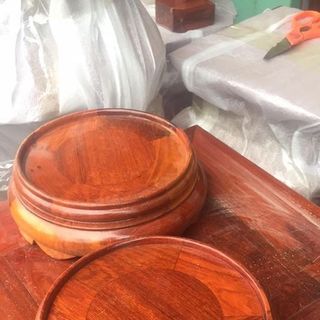 Chân đế bát hương bằng gỗ hương đường kính 14-20cm