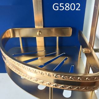 Kệ góc Hợp kim nhôm mạ vàng Duraqua G5802