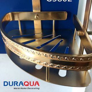 Kệ góc Hợp kim nhôm mạ vàng Duraqua G5802