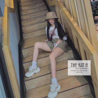 set bộ đồ nữ đẹp chất cá tính dễ thương giá rẻ áo phông quần đũi sooc gucc BN 76438 Kèm Ảnh Thật