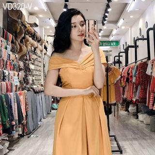 Đầm Xếp Ly Trễ Vai 320