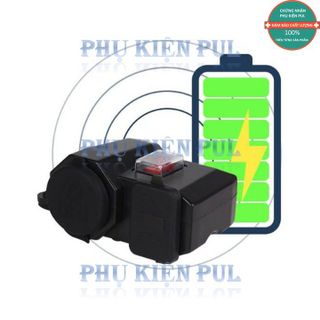 SẠC XE MÁY KẾT HỢP BÁO BÌNH VÀ TẨU THUỐC