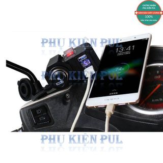 SẠC XE MÁY KẾT HỢP BÁO BÌNH VÀ TẨU THUỐC