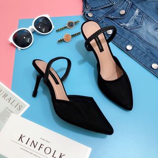 Giày sandal quai thun gót nhọn