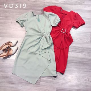 Đầm Xếp Eo Khóa Beo 319
