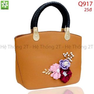 Túi Xách công sở thêu hoa