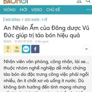 Thải Độc Gan An Nhiên Ẩm - Bệnh Gout men gan mỡ máu huyết áp cao đại tràng