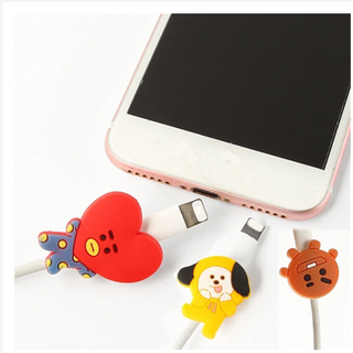 Phụ kiện bảo vệ đầu dây cáp BT21 siêu dễ thương cho fan nhóm nhạc BTS giá sỉ