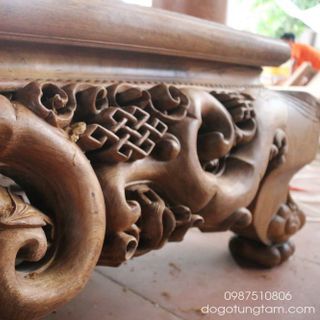 Sập ngụ phúc gỗ gụ bá Nhị yên lập