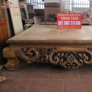 Sập ngụ phúc gỗ gụ bá Nhị yên lập giá sỉ