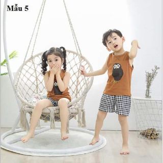 Bộ ba lỗ cotton cho bé trai và bé gái từ 10-17kg
