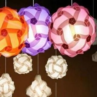 Lồng đèn nhựa trang trí cao cấp ngoài trời IQ lắp ráp giá sỉ đại lý - lồng đèn nhựa sx tại VN - 24cm