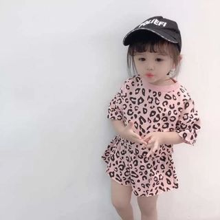 Bộ đồ bé gái da báo cho bé từ 3 đến 7 tuổi