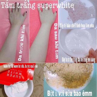 TẮM TRẮNG SUPER WHITE SWHITE CẤP TỐC
