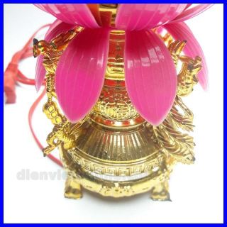 Đèn bàn thờ hình Sen Đào Đỏ 18cm cực đẹp - Điện Việt -