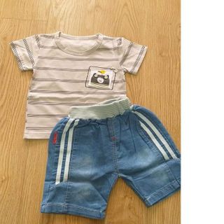 Bộ đồ bé trai áo phông mèo quần sooc bò cho bé từ 11-20kg