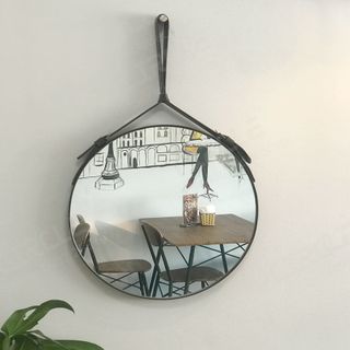 Gương Decor Viền Da Size 50