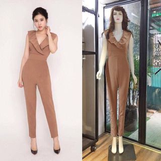 Jum bèo cổ tim cột dây eo xinh xắn