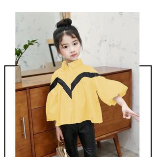 Áo kiểu sơ mi tay phồng bé gái giá sỉ tphcm
