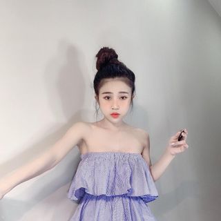 Jum tầng cúp ngực sọc kẻ xanh