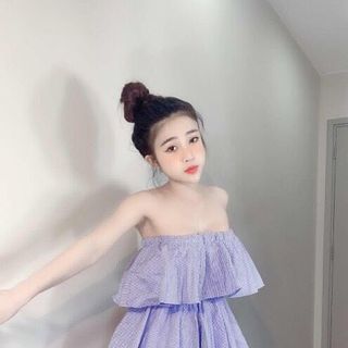 Jum tầng cúp ngực sọc kẻ xanh