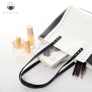 Túi tote phối mầu trang trí thân