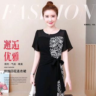 Đầm voal lụa phối cách điệu
