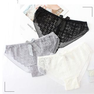 QVI80 - Quần lót ren nơ giữa quyến rũ - hàng cao cấp