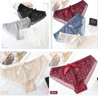 QVI80 - Quần lót ren nơ giữa quyến rũ - hàng cao cấp