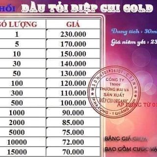 dầu tỏi diệp Chi gold