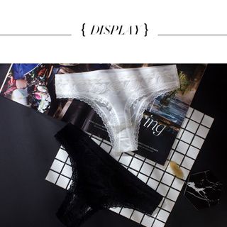 QVI81 - Quần lót ren lưới hoa hồng lọt khe - hàng cao cấp