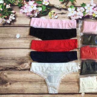 QVI81 - Quần lót ren lưới hoa hồng lọt khe - hàng cao cấp