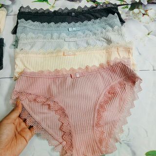 QTH241 - Quần lót cotton viền ren chất đẹp thấm hút tốt