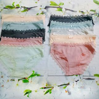 QTH241 - Quần lót cotton viền ren chất đẹp thấm hút tốt