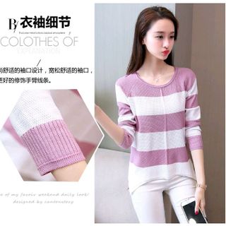 Áo khoác len sọc