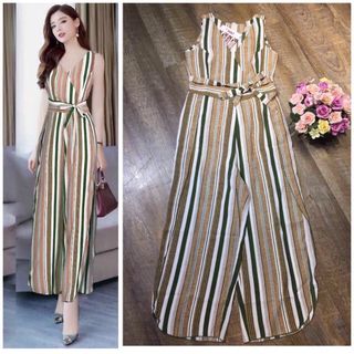 Jum dài ống suông sẻ thắt nơ eo xinh xắn