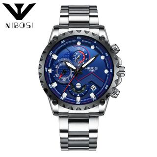 ĐỒNG HỒ NIBOSI - NI007 ( NIBOSI mẫu mới nhất thị trường) Đồng hồ nam dây thép đặc không gỉ NIBOSI sang trọng