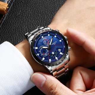 ĐỒNG HỒ NIBOSI - NI007 ( NIBOSI mẫu mới nhất thị trường) Đồng hồ nam dây thép đặc không gỉ NIBOSI sang trọng