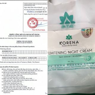 Kem Dưỡng Trắng Da Ban Đêm Whitening Night Cream Korena Giá SỉGiá Buôn