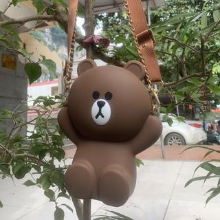 Túi gấu BROWN chất liệu silicon