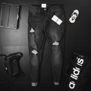Quần jeans nam zra rách và trơn