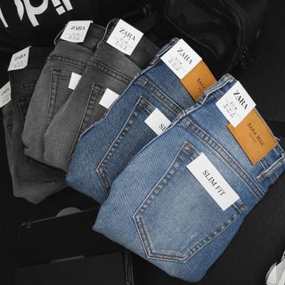 Quần jeans nam zra rách và trơn