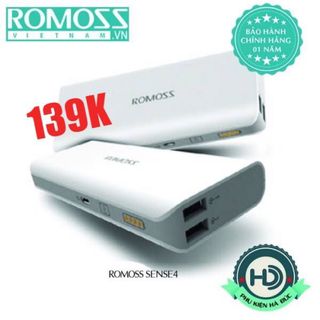 PIN Dự Phòng Cao Cấp 10400MAH ROMOSS KO LCD
