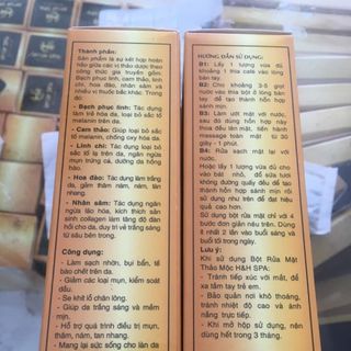 Bột rửa mặt thảo dược hh spa
