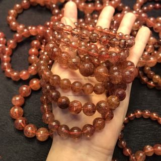 Vòng đá thạch anh tóc đỏ bán sỉ - Hàng tự nhiên có kiểm định