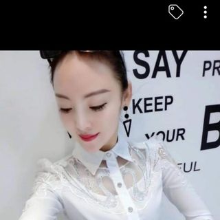Quảng châu cao cấpSơ mi ren dính đá QC