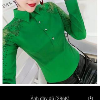 Quảng châu cao cấpSơ mi ren dính đá QC